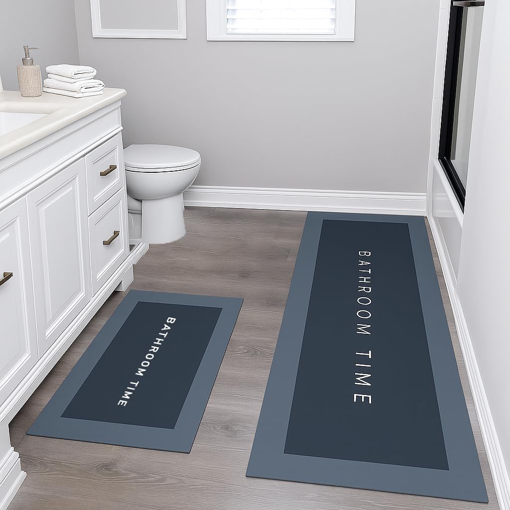 TECH LOGO ELECTRONICS 2in1 Bathroom mat AntiSlip Bath & Shower Mat,QuickDry & Non Slip Bathroom Mat,Floor Mat with Foot Scrubber