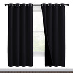 Nicetown High-End Thermal Curtains, Full Blackout Curtains 72 Inches Long For Dining Room, Soundproof Window Treatment Drapes Fo