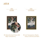 Aels 5X7 Inch Vintage Picture Frame, Elegant Antique Photo Frames With Glass Front, Photo Display, Tabletop Wall Hanging, Gift I