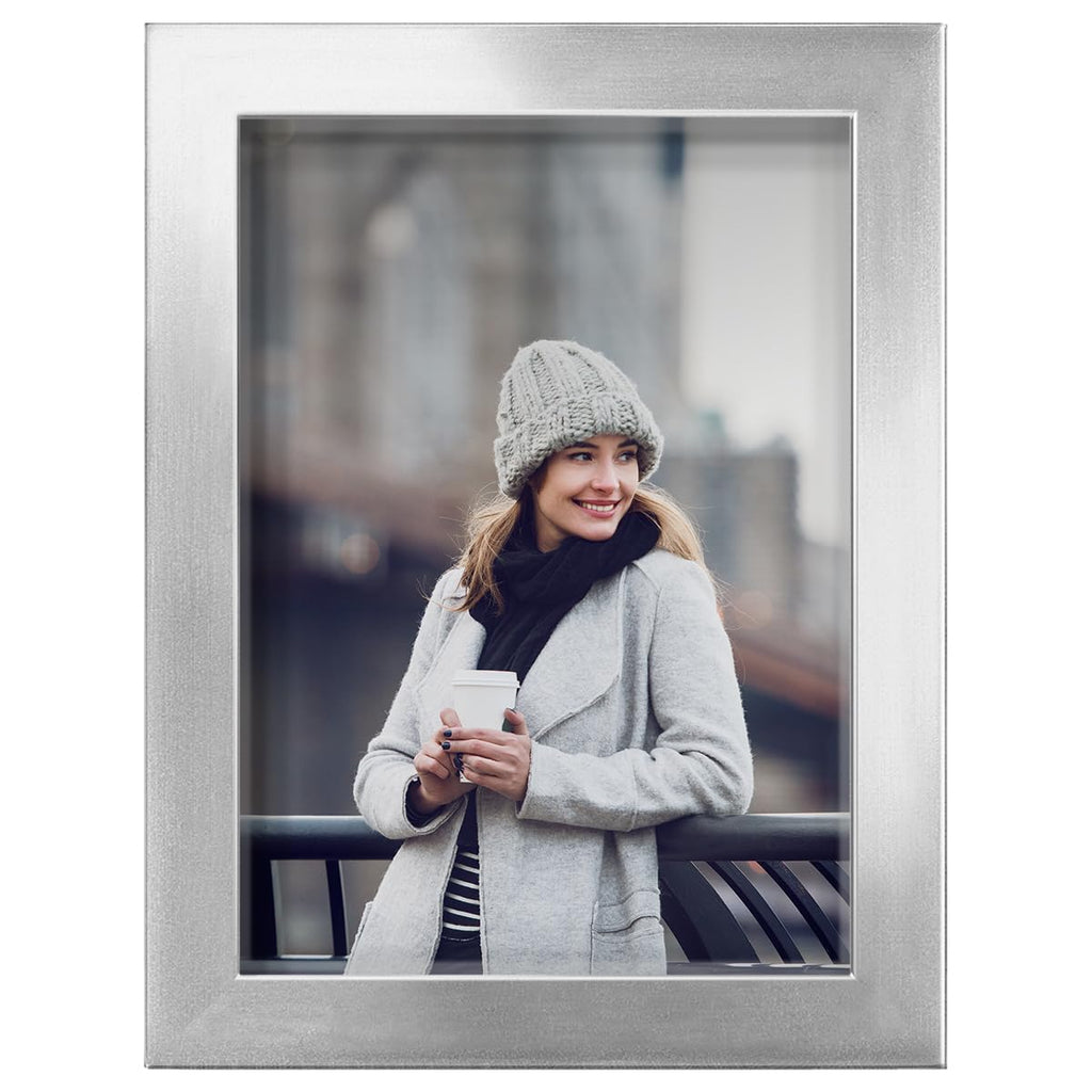 Renditions 5x7 inch Solid Wood Picture Frame, High Definition Glass and High-end Modern Style Ready for Wall and Tabletop Photo 