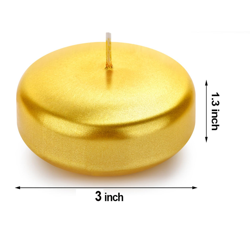 3 Inch Floating Candles, 12/24/36/ Pack White/Gold/Red Floating Candle, Long Burning And Smokeless Candle For Wedding, Birthday,