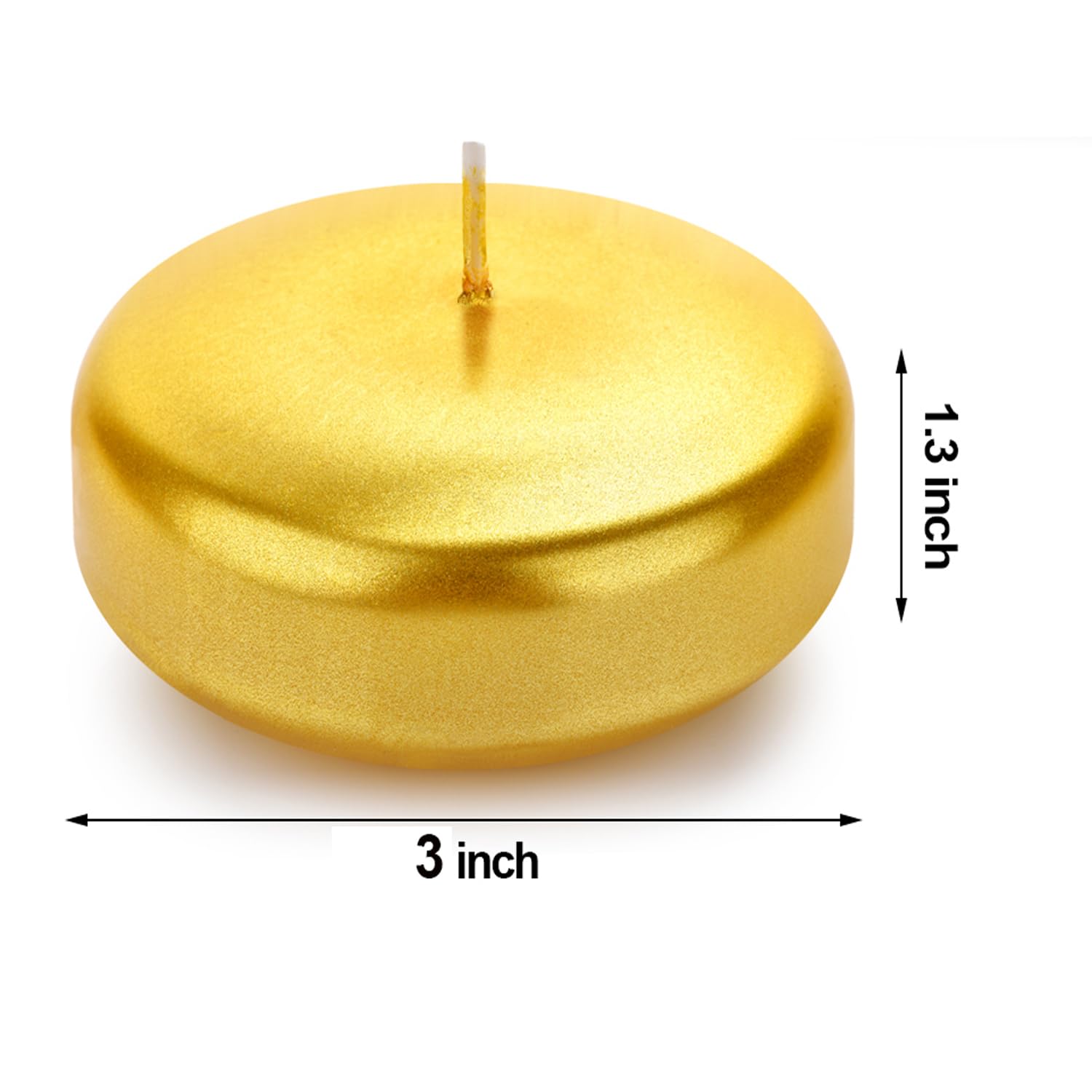 3 Inch Floating Candles, 12/24/36/ Pack White/Gold/Red Floating Candle, Long Burning And Smokeless Candle For Wedding, Birthday,