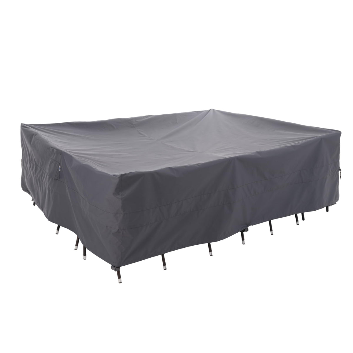 Wj-X3 Extra Large Patio Furniture Set Covers Waterproof, Outdoor Table Cover Heavy Duty, Lawn Sectional Set Cover Anti-Fading, High Wind Resistant & Anti-Uv, 180W X 96D X 36H In, Grey