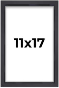 11x17 Shadow Box Frame Black Display Picture Frame | 1'' Deep | UV Resistant Acrylic Plexiglass, Acid-Free Backing and Wall Hang