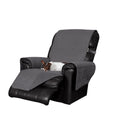 Furhaven Waterproof & Non-Slip Recliner Chair Cover Protector w/ Side Pockets for Dogs, Cats, & Children - Quilted Paw Print Liv