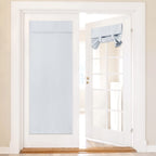 Nicetown Door Curtain, Farmhouse Thermal Insulated Tricia Door Window Curtain For Patio French Door Front Door Sidelight Curtain Tie Up Shade, W36 X L72 Inch, 1 Panel, Greyish White