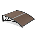 Mcombo 116 Inch / 78 Inch / 39 Inch Window Awning Outdoor Polycarbonate Hollow Sheet Door Patio Canopy (40'X40', Dark Brown Ca