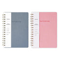 Spiral Notebook -A5 College Ruled Journal With Inner Pockets And 160 Pages,Pu Leather Cover Business Journal, Twin-Wire Binding