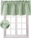 Hiasan Valance Curtains For Kitchen Blackout Thermal Insulated Solid Window Curtain Valance, Seafoam Green, 42 X 18 Inches, 1 Panel