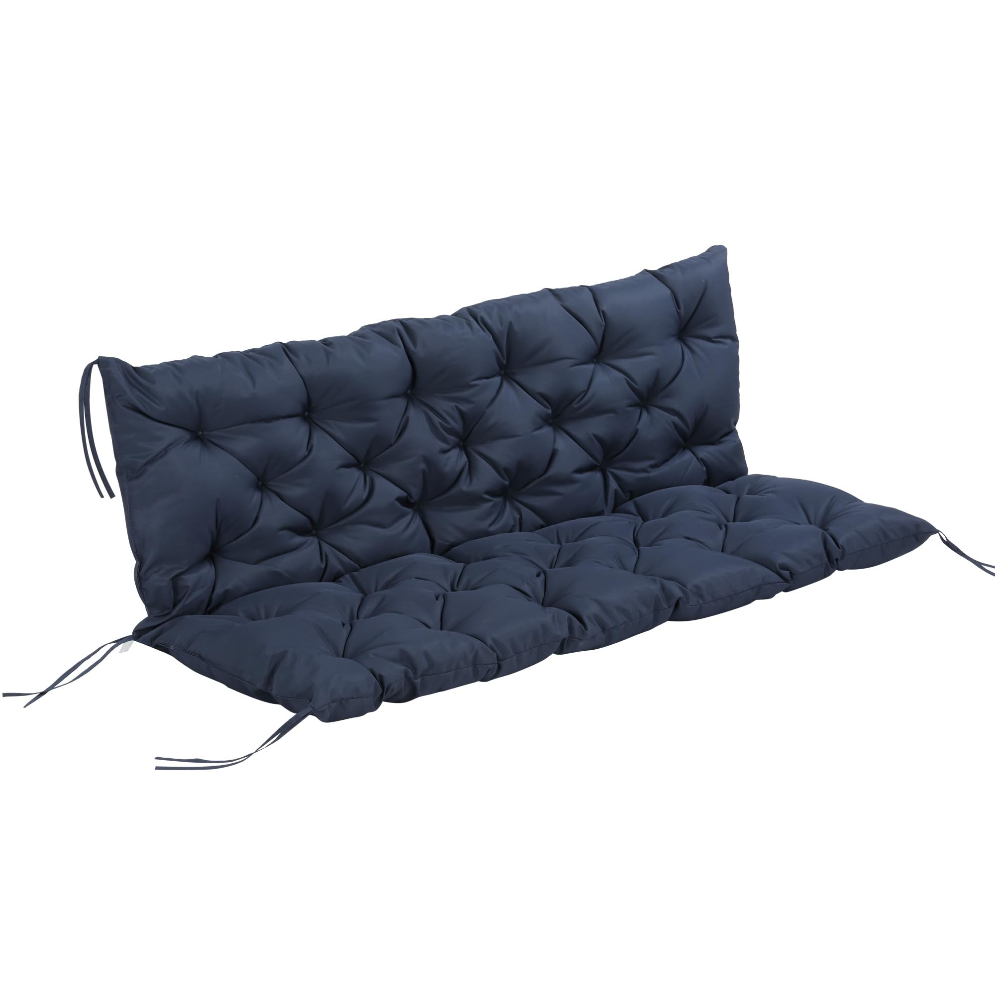 Outsunny 59' X 38' Tufted Bench Cushion For Outdoor Furniture, 3-Seater Replacement For Swing Chair, Patio Sofa/Couch, Overstu