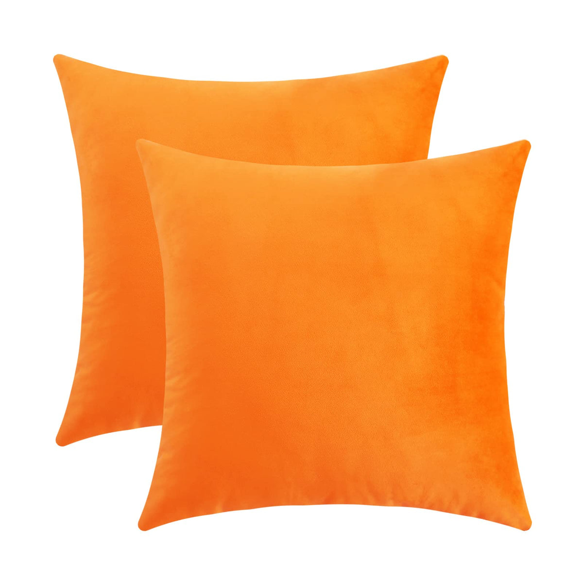 Jeneoo Comfy Soft Thick Fall Velvet Throw Pillow Covers for Sofa Couch, Decorative Solid Square Cushion Cases for Bedroom Car (O