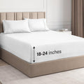 Extra Deep Pocket Cal King Sheets - 4 Piece Breathable & Cooling Bed Sheets - Hotel Luxury Bed Sheet Set - Soft, Wrinkle Free & Comfy - Easily Fits Extra Deep Mattresses - Deep Pocket White Sheets Set