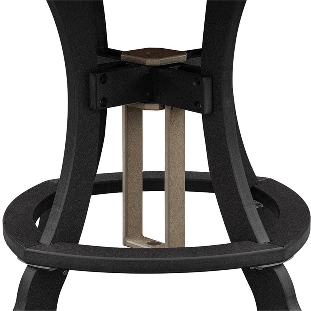 American Furniture Classics Five Piece Round Counter Height Dining Set, Weatherwood/Black