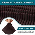 Turquoize 3 Piece T Cushion Sofa Slipcovers Sofa Cover For T Cushion Sofa Couches Stretch Couch Cover Furniture Covers With 2 Individual T Cushion Covers, Machine Washable (2 Cushion Sofa, Brown)