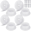 8 Pcs Plastic Closet Pole Socket White Closet Rod Holders Closet Rod Bracket Shower Rod Holders Wardrobe Tube Support for Bathro