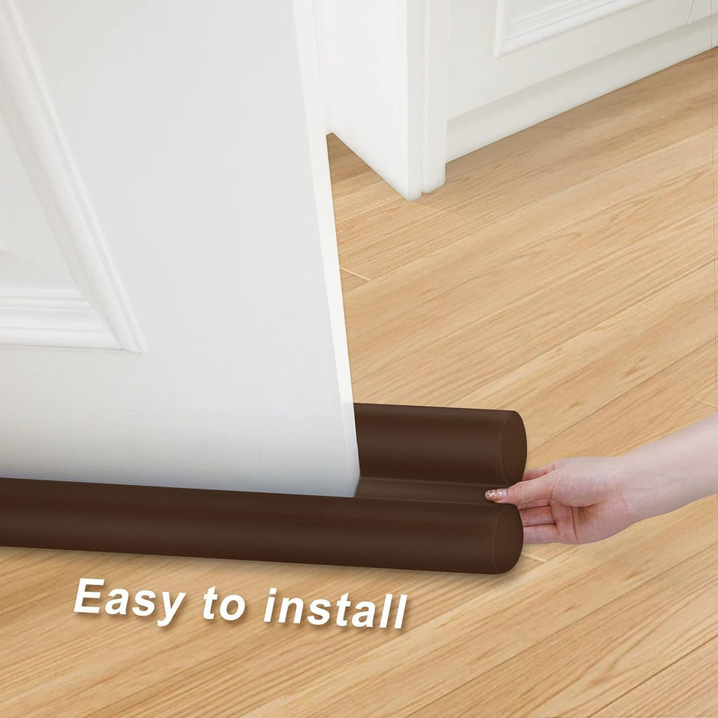 Maxtid 32' Door Draft Stopper Brown Door Air Draft Stopper Breeze Wind Blocker Bedroom Must Haves 2024 Door Stoppers For Bottom Of Door Small Apartment Doors Essentials