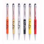 Stylus Pen Crystal Ballpoint Pens Capacitive Diamond Writing Pens Music Note Ball Point Fit All Touch Screens Device (Stylus Bal
