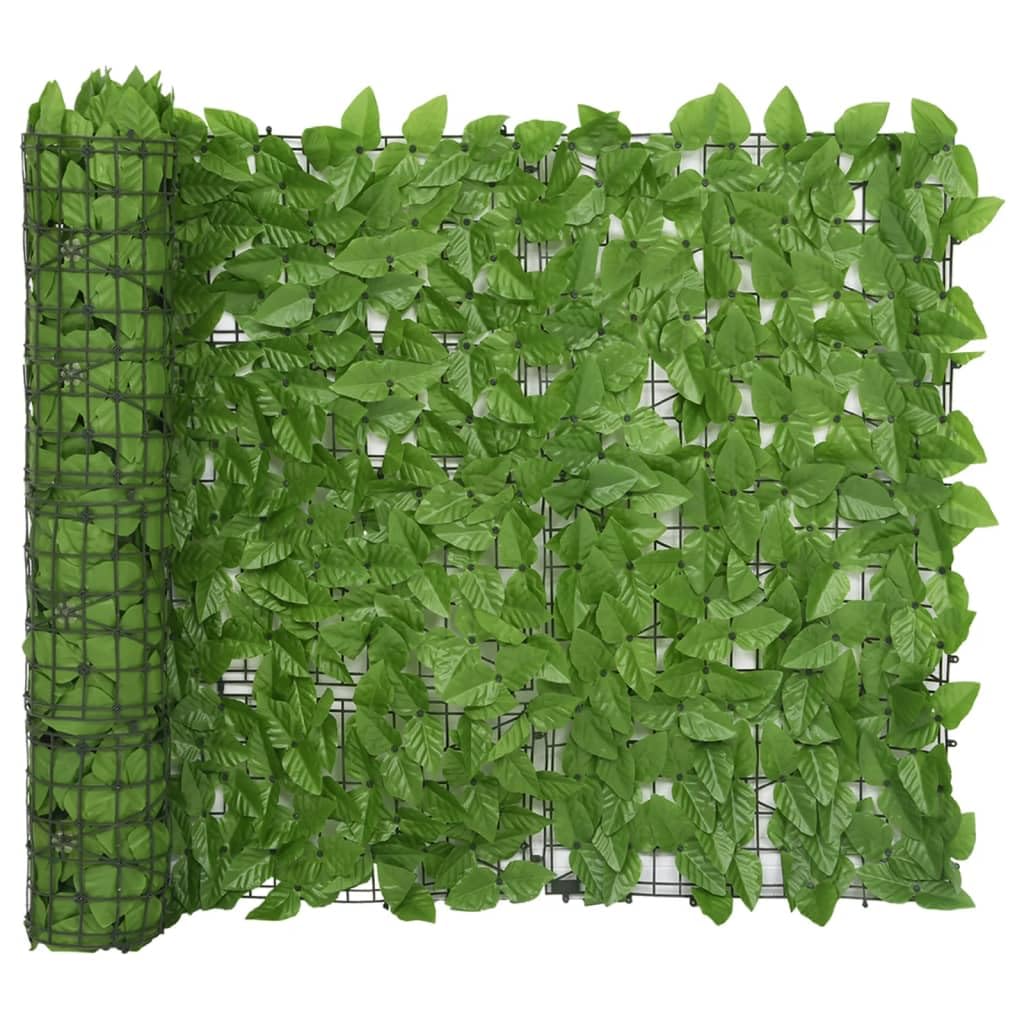 Balcony Screen with Green Leaves 118.1&quot;x39.4&quot;