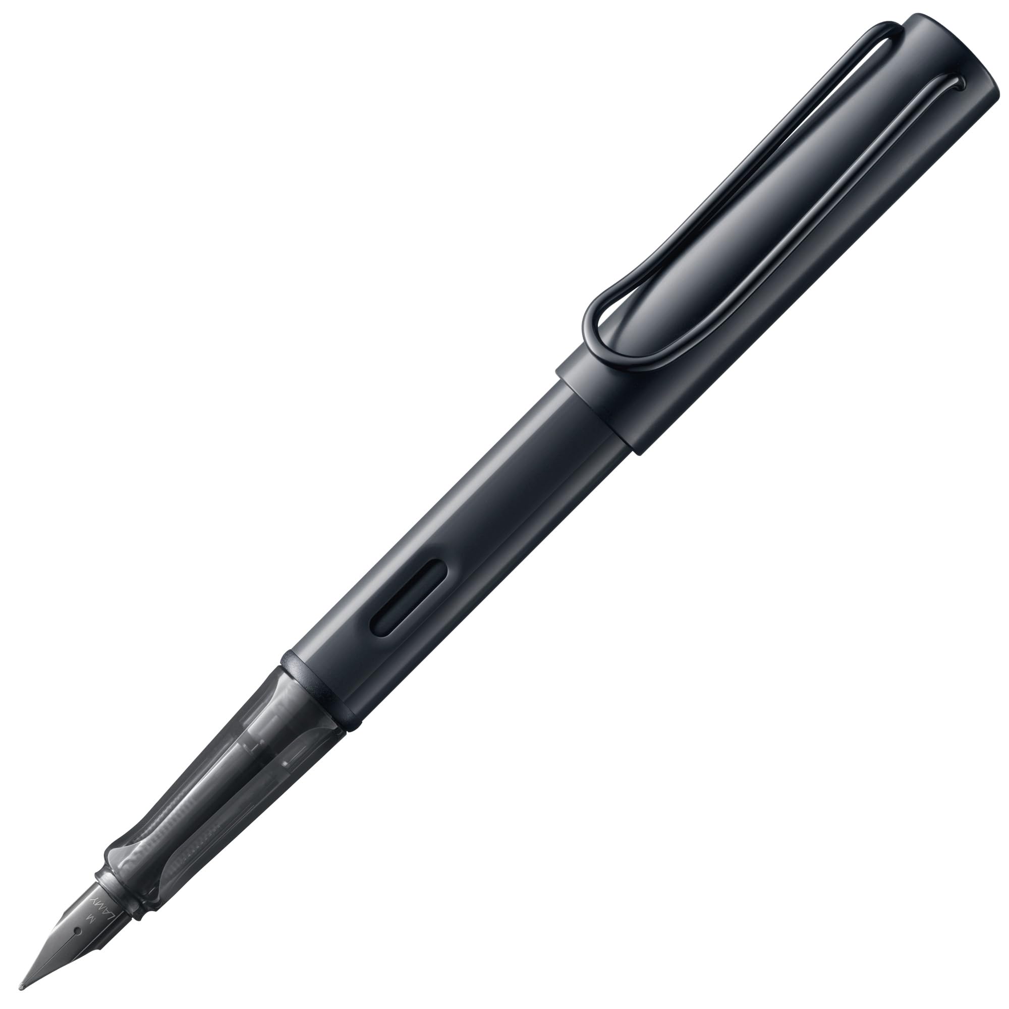 Lamy Al-Star Black - Fountain Pen With Ergonomic Grip & Black Left-Handed Steel Nib (Lh) In Size M - Lightweight Aluminum Body -
