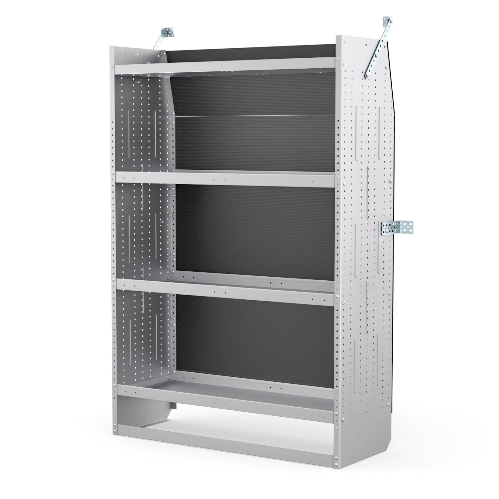 AA Products Model SH-6204 Steel Low/Mid/High Roof Van Shelving Storage System Fits Transit, ProMaster and Sprinter, 4 Tiers Van 