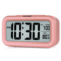 Peakeep Night Light Digital Alarm Clock with Indoor Temperature, Battery Operated Desk Small Clock (Light Salmon Pink)