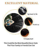 Shinybeauty Tree Skirt-Sequin Tree Skirt Christmas Tree Skirt Cross Stitch Kits Tree Skirt Glitter -0913S (48Inch, Black)