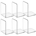 Maxgear Bookends Acrylic Book Ends Clear Book Ends For Shelves Decorative Bookends For Shelves Non-Skid Book End Heavy Duty Book
