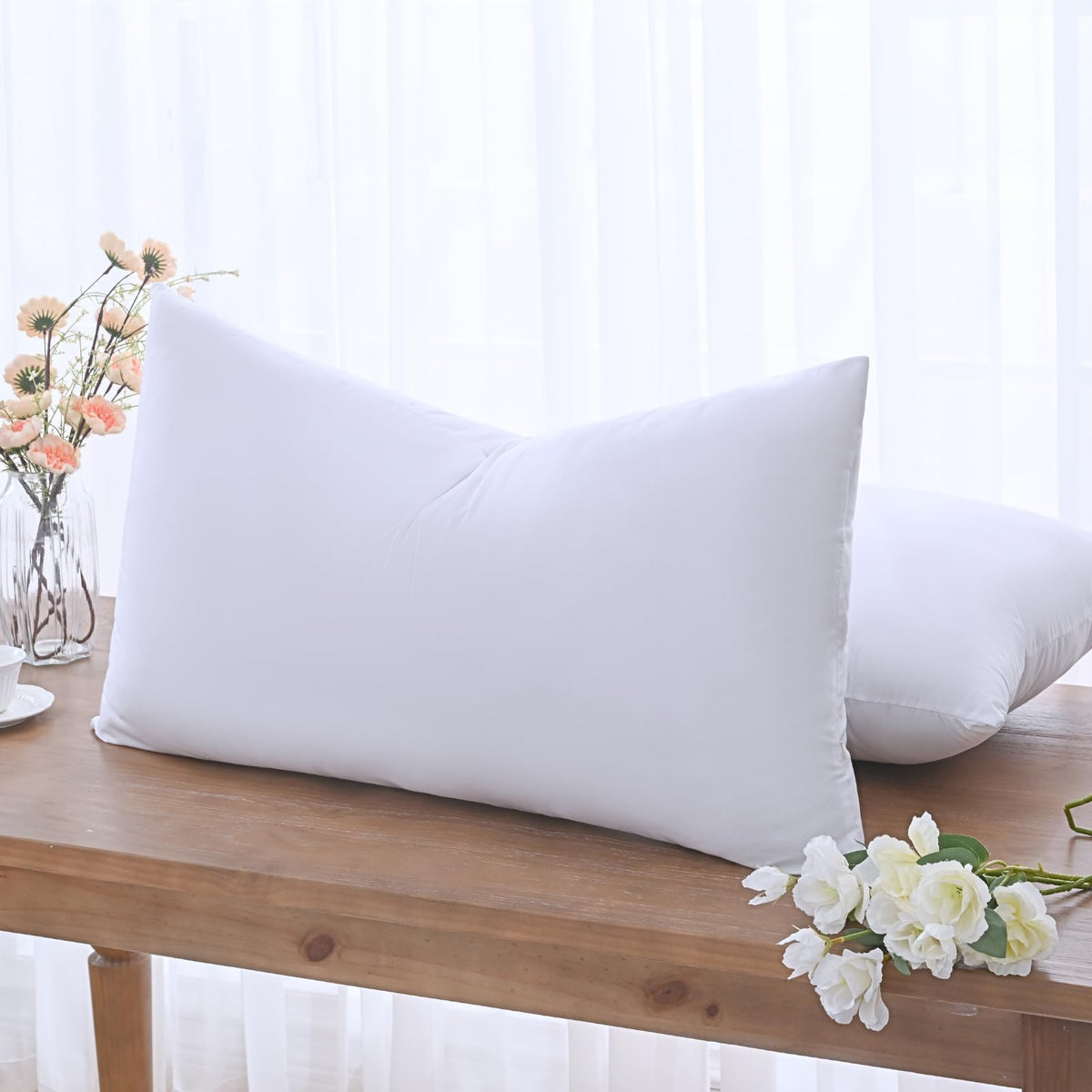 Cozy Bed Bed Pillows For Sleeping King Size (White), King Size Pillows Set Of 2, Cooling Hotel Quality, Breathable Soft Pillows