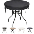 Tohonfoo Outdoor Round Table Cover - Waterproof Anti-Uv Round Patio Table Cover - Fits Round Outdoor Table Up To 34-36 Inch