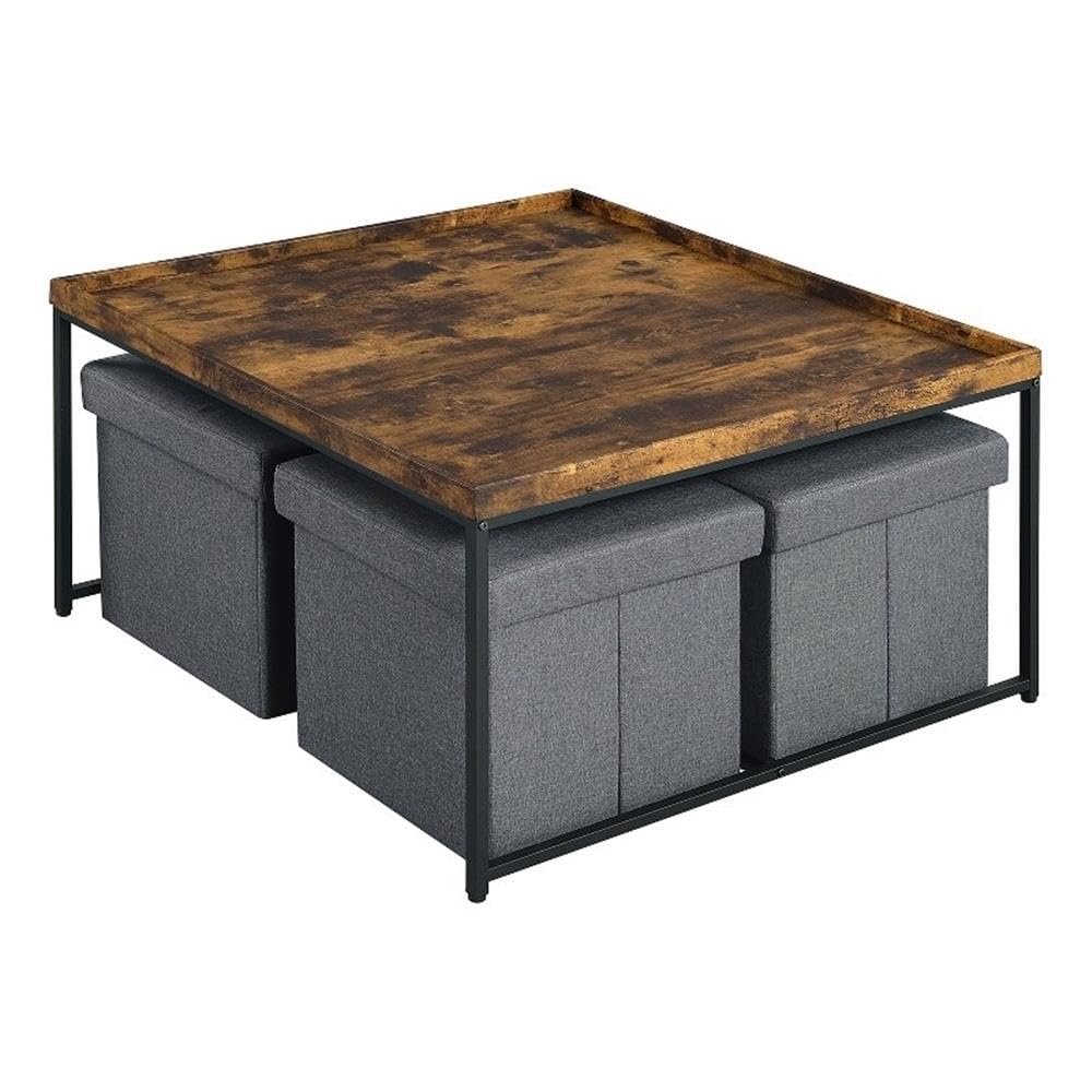 Lilola Home Vinny 5 Piece Coffee Table Set