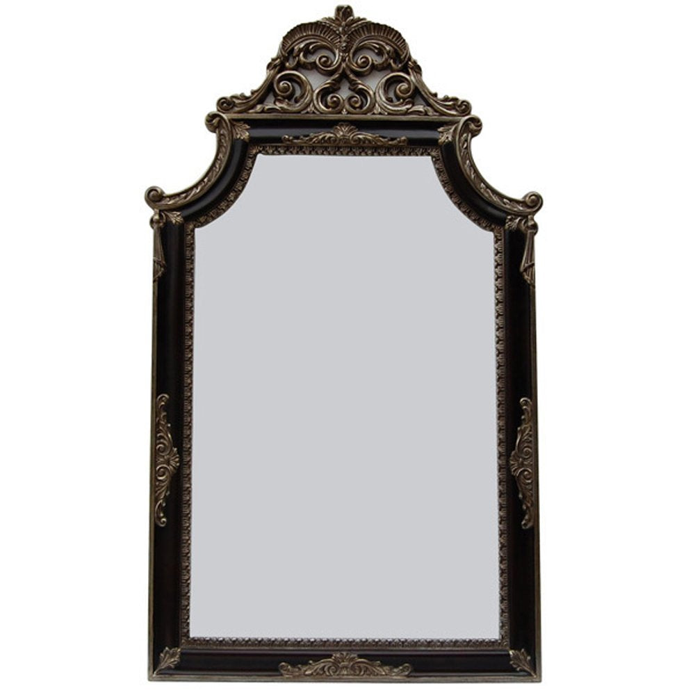 Timeless Reflections By Afd Home 11115170 Classic Drape Mirror, Black/Silver Finish