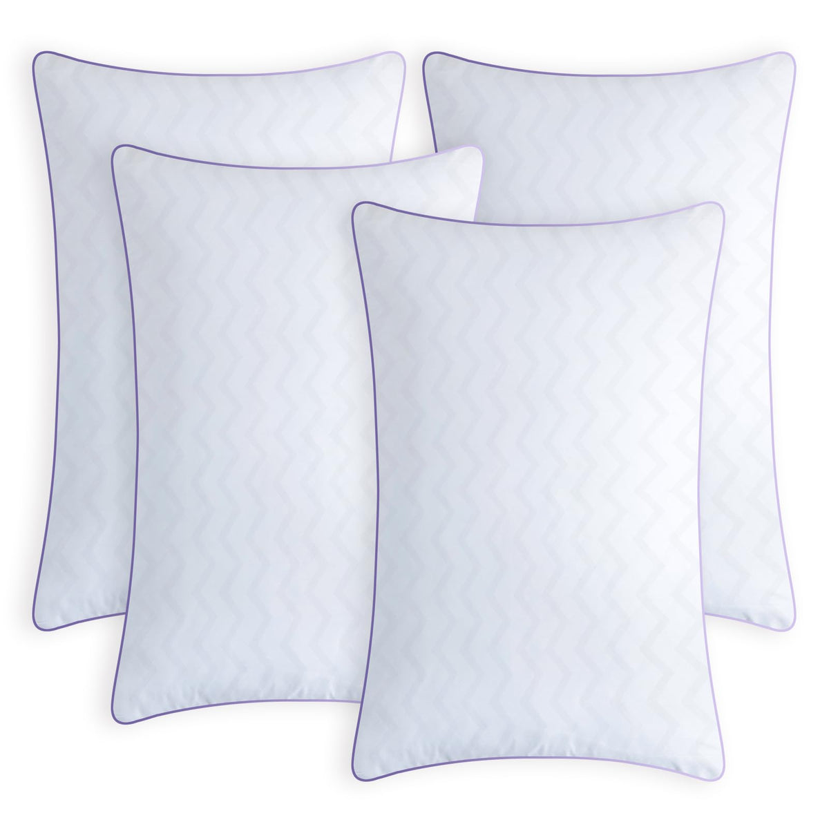 Molclcuy Bed Pillows King Size Set Of 4,Hotel Collection Pillows For Side And Back Sleepers,Super Soft Down Alternative Microfib