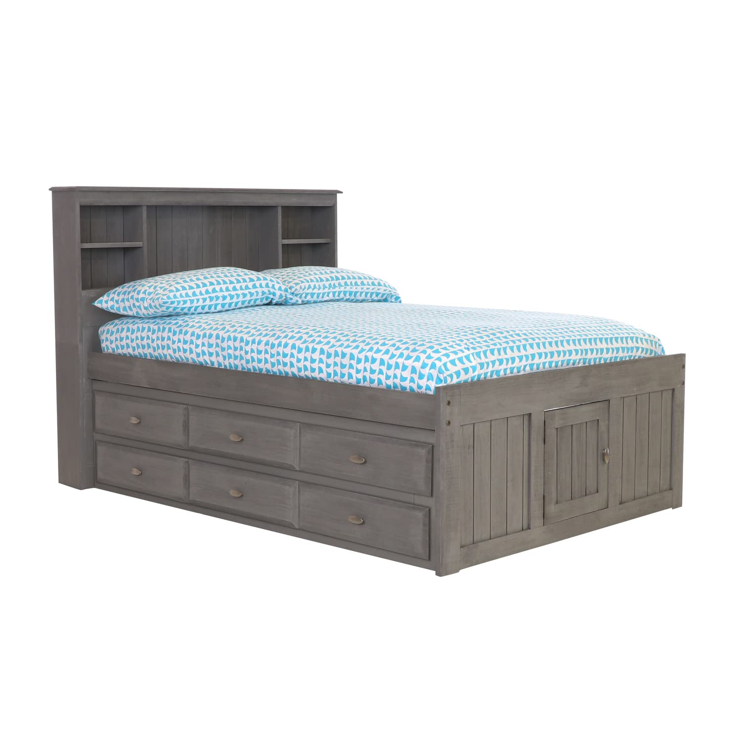 American Furniture Classics 3221-K6-KD Platform, Full, Charcoal Gray