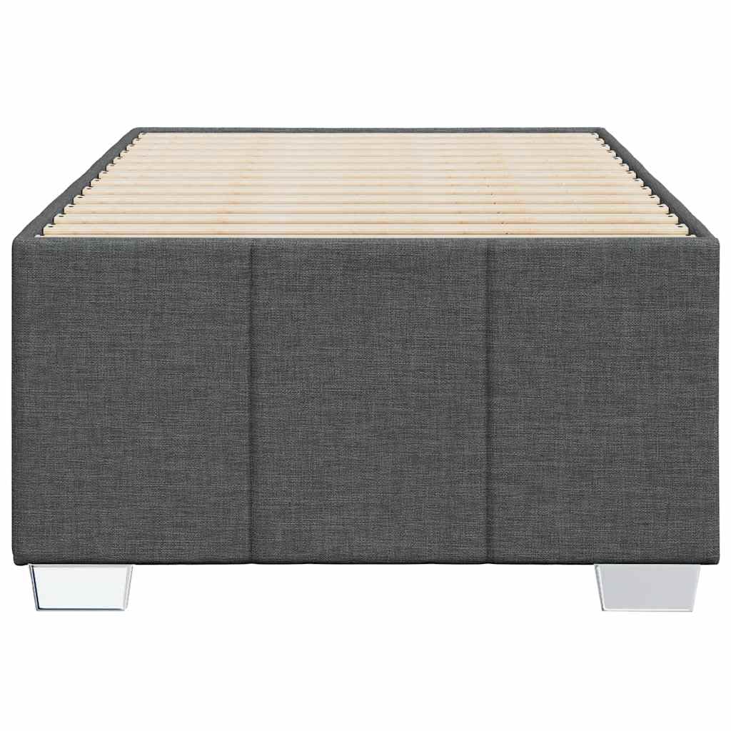 vidaXL upholstered Twin XL Bed Frame - Dark Gray Fabric, Modern Mattress Base for Bedroom