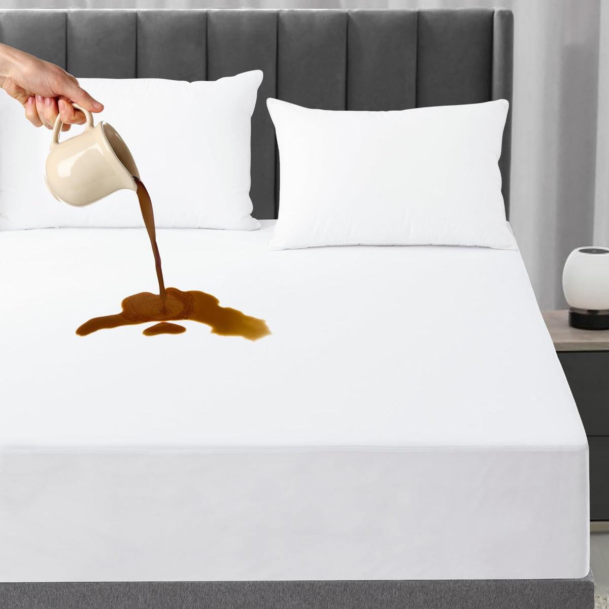 Lvyshow 2 Pack Full Size Mattress Protector, Waterproof Mattress Protector Full Size, Soft Breathable Noiseless Full Mattress Pr