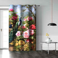 HomeBrew Multicolour Peacock Curtain||7feet|| Set of 1pc|| Digital Print Door Curtain||Peacock Garden Print