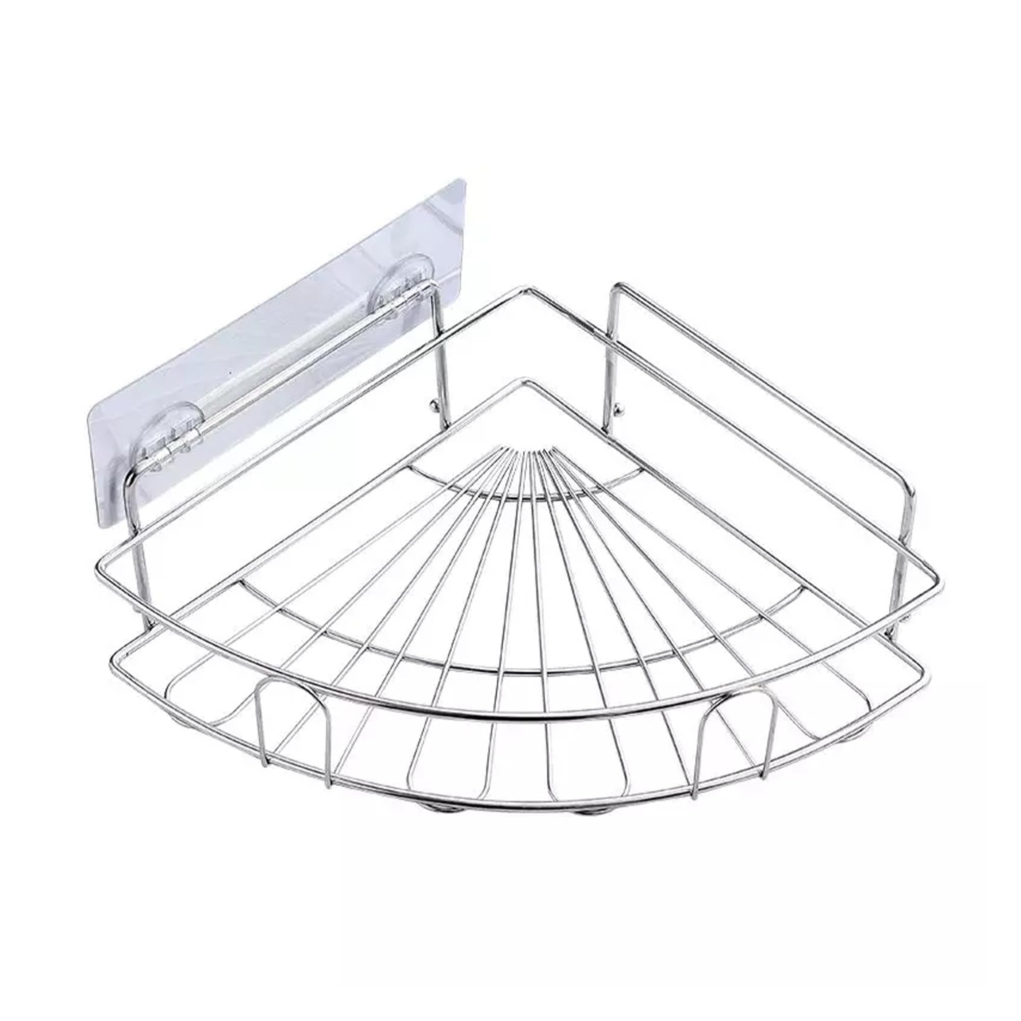 Sulfar Bathroom Organiser Without Drill Bathroom Corner Shelf Adhesive Stand For Corner Rack For, Shampoo Holder Multipurpose Sh