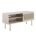 Modway Cambria Rattan and Particleboard TV Stand for TVs up to 47" in White