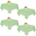 Jalancy 4 Pack Square Table Cloth 70X70 Inch Sage Green Tablecloth Machine Washable Fabric Polyester Table Cover For Dining, Buf