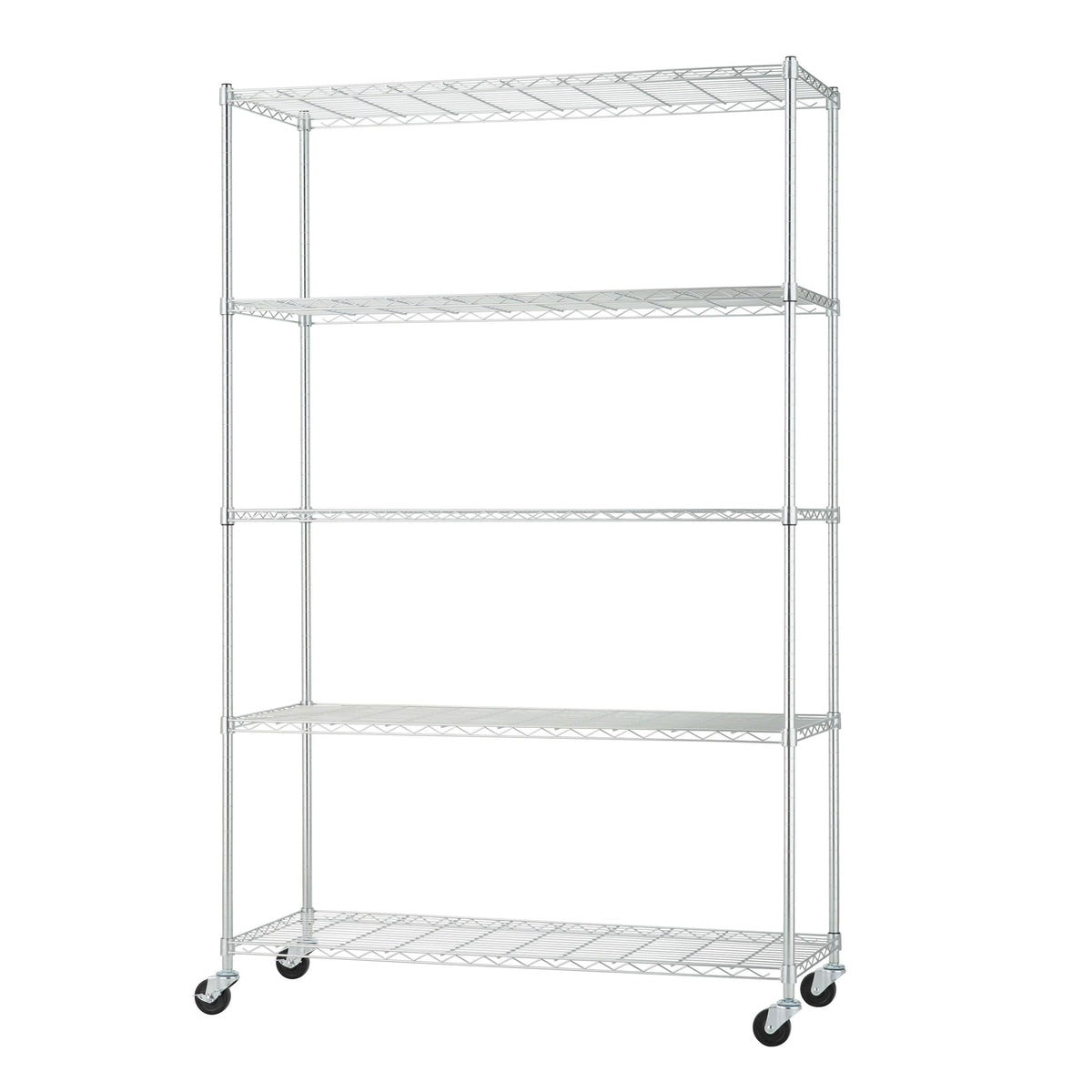 NEAT by TRINITY 5Tier Adjustable Wire Shelving with Wheels, Wire Shelf Rack for Kitchen Organization, Garage Storage, 400 to 20