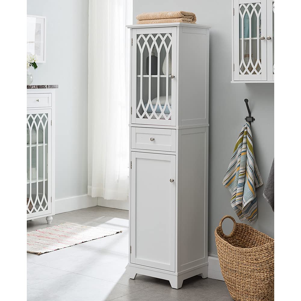 HYPERSIGN DIGITAL SIGNAGE in Room Furniture Designs Transitional Solid Wood Bathroom Cabinet in White