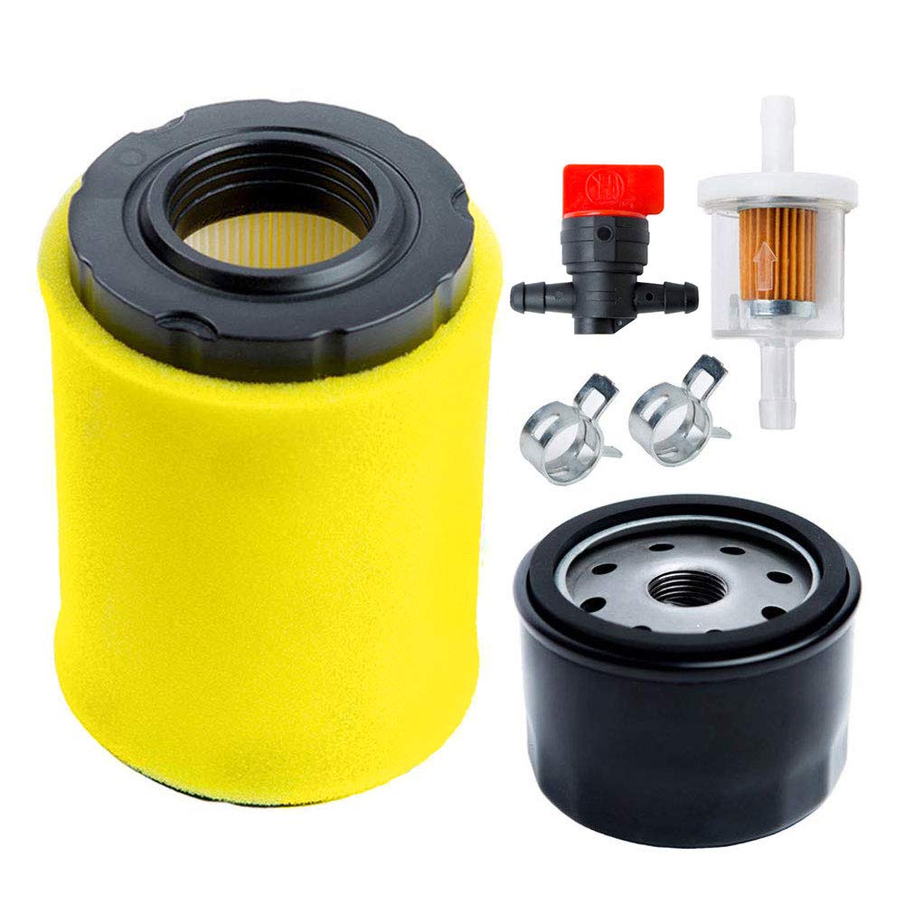 Hoodell 796031 Air Filter With Tune Up Kit, Compatible With Briggs And Stratton 591334 492932 696854, John Deere D100 D110 D125