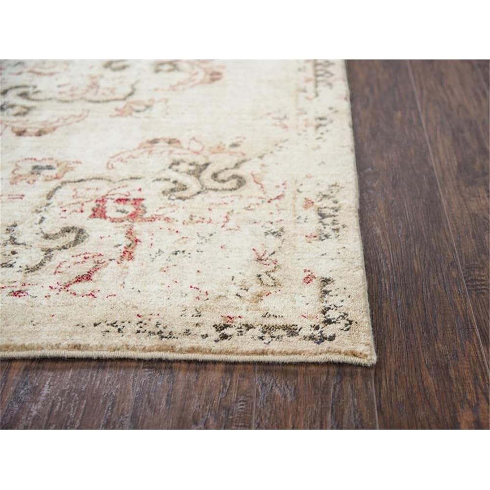 Rizzy Home Alora Decor Euphoria 2'6" X 8' Distress Beige/Gray/Rust/Blue Hybrid Area Rug