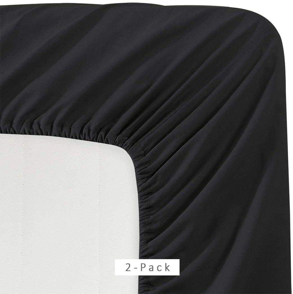 Microfiber 2 Twin Xl Fitted Bed Sheets (2-Pack) Soft And Comfy - Twin Extra Long, 15'' Deep Pocket, 39'' X 80'' Great For Dorm R