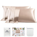 Promeed 100% Mulberry Silk Pillowcase 2 Pack With Zipper, 23 Momme Grade 6A+ Silk Pillow Case King Size Set Of 2, Cooling Pillow
