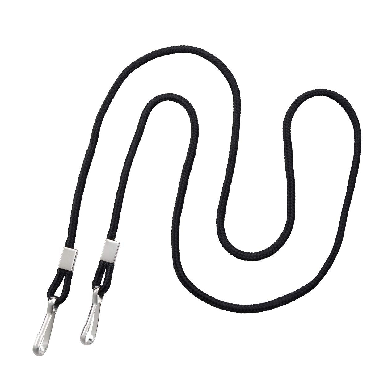 Specialist Id 10 Pack - Double Clip Lanyards For Special Events (Two Hook/Open Ended) (Black)