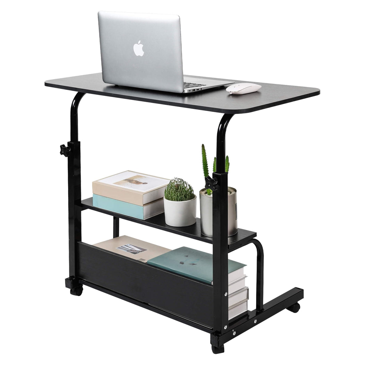 Small Desk for Laptop Small Space Portable Desk Living Room Sofa Bedroom Bedside with Storage Home Office Desk Adjustable Height