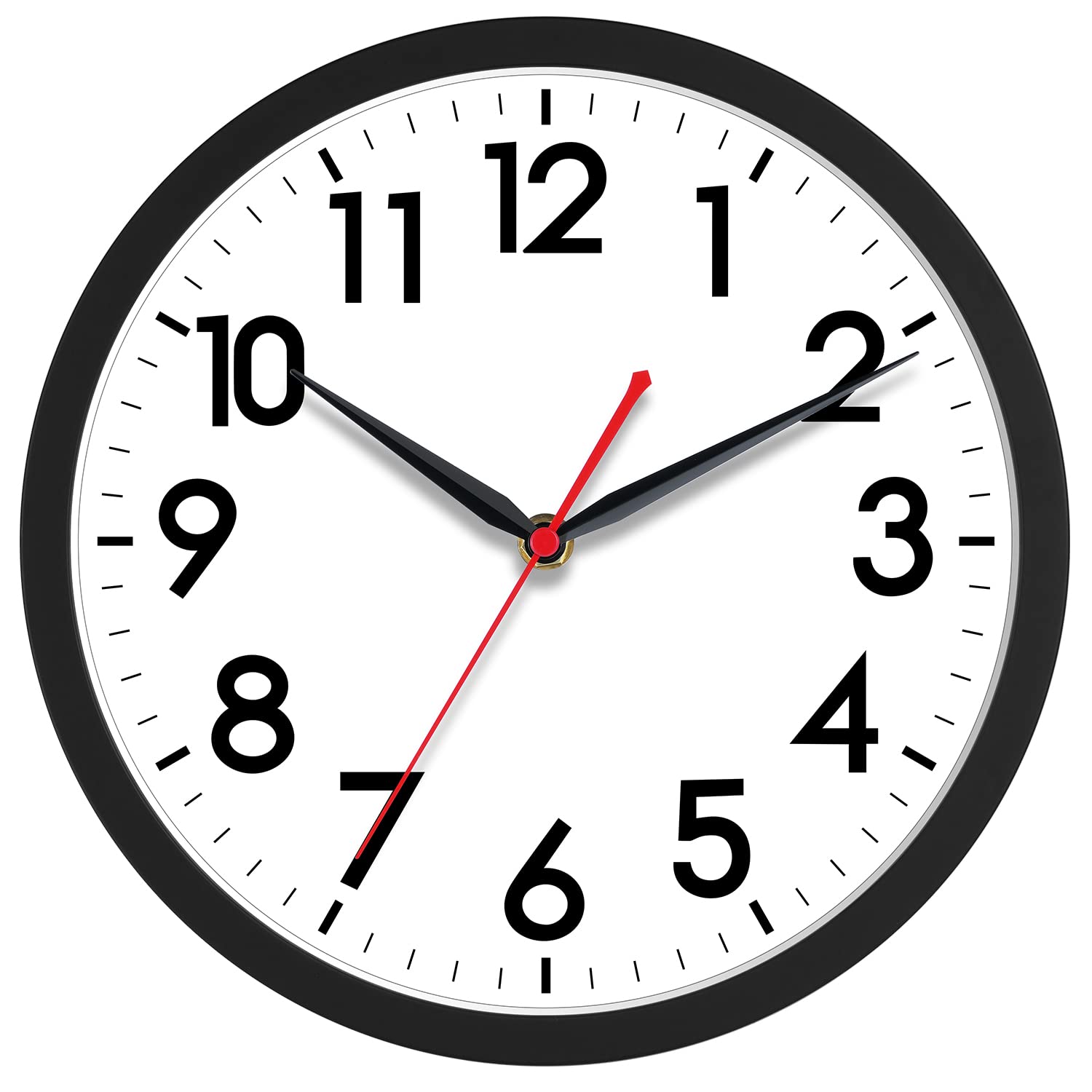 AKCISOT 14 Inch Wall Clock Silent Non-Ticking Modern Wall Clocks Battery Operated - Analog Classic Clock for Office, Home, Bathr