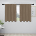 Easy-Going Rod Pocket Blackout Curtains For Bedroom, Room Darkening Window Curtains For Living Room, Thermal Insulated Noise Reduction Solid Window Drapes, 2 Panels(42X36 In, Camel)