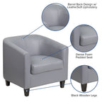 Flash Furniture Katie Gray LeatherSoft Lounge Chair